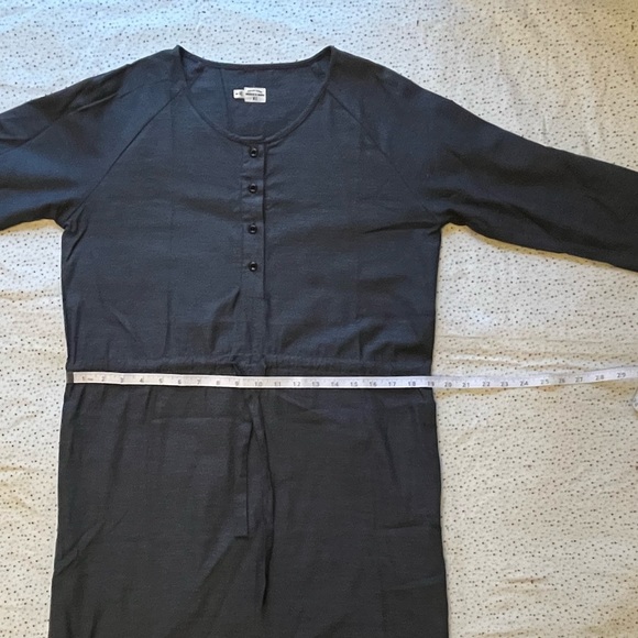 EUC - Bridge & Burn Harper Drawstring Dress in Grey Twill (has pockets!) - Picture 6 of 10